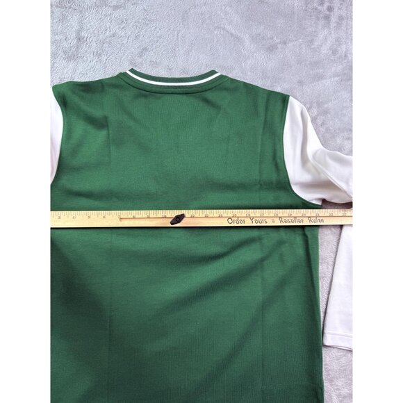 Nike Dri-FIT Quarter Zip Pullover Mens Medium Green White Long Sleeve FJ9549-341 - Picture 12 of 13